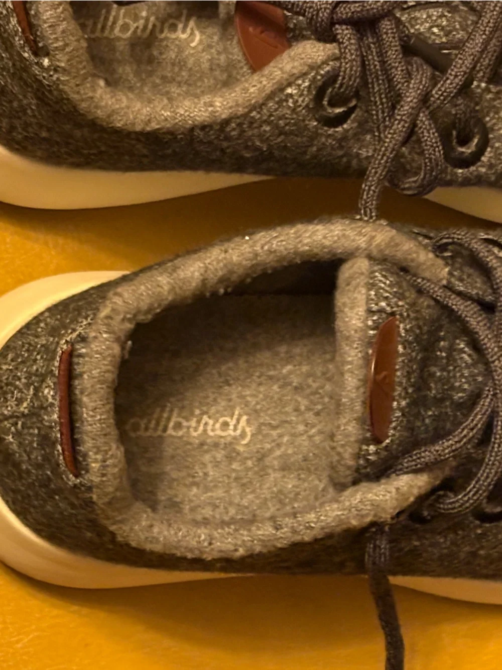 Gray Wool Knit Lace-Up Sneakers